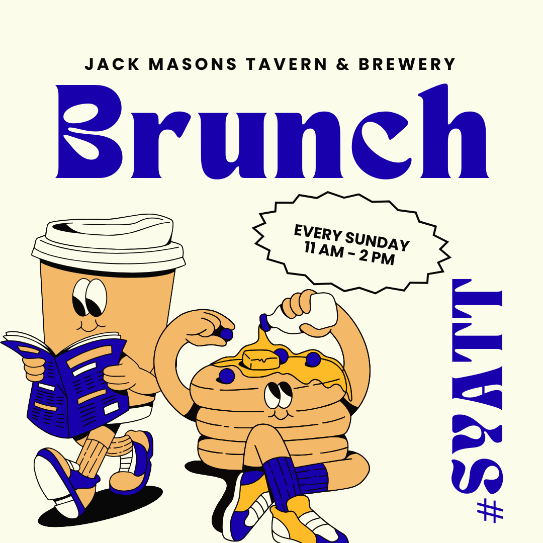 Pink Beige Retro Illustrative Brunch Party Invitation Instagram Post